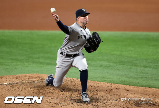[사진] 20일(한국시간) 이번 시즌 6번째 노히트노런을 작성한 뉴욕 양키스의 코리 클루버. ⓒGettyimages(무단전재 및 재배포 금지)
