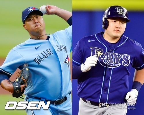 [사진] 류현진(좌)과 최지만