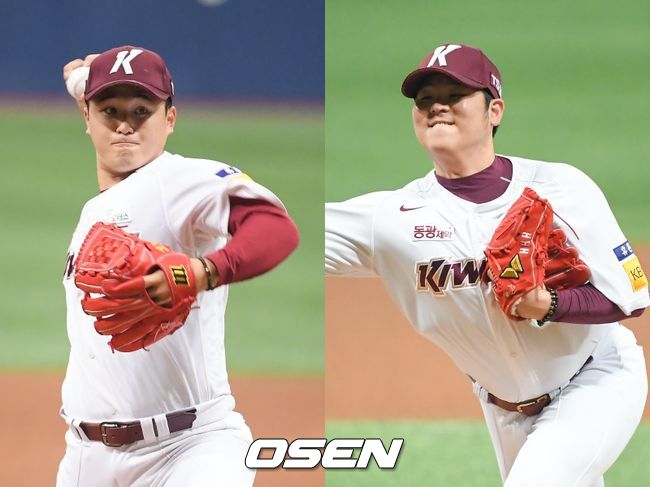[사진] 키움 히어로즈 최원태(왼쪽), 한현희. / OSEN DB