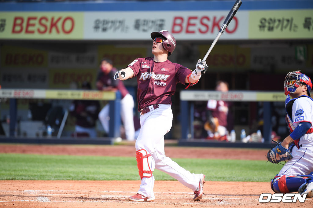 6회초 2사 1루 키움 박동원이 3연타석 홈런을 날리고 있다. / soul1014@osen.co.kr