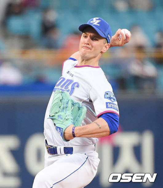 1회초 삼성 선발투수 뷰캐넌이 역투하고 있다. / soul1014@osen.co.kr