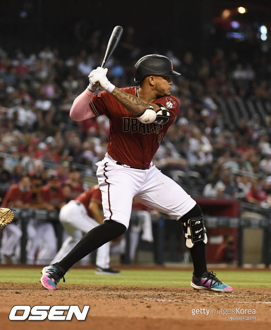 [사진] 애리조나의 케텔 마르테가 31일(한국시간) 체이스 필드에서 벌어진 세인트루이스와의 경기서 타격 자세를 취하고 있다.  ⓒGettyimages(무단전재 및 재배포 금지)