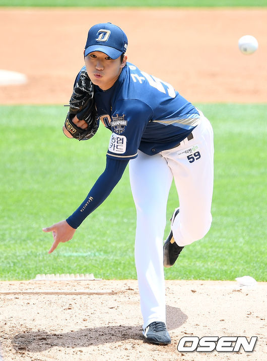 청팀 선발 구창모가 마운드 위에서 힘차게 공을 뿌리고 있다. 2021.06.01 /rumi@osen.co.kr