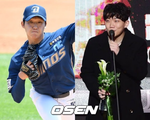 [사진] 야구선수 구창모(좌)와 래퍼 창모