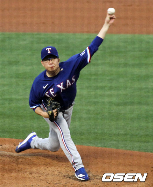 [OSEN=애너하임, 이사부 통신원]양현종이 역투하고 있다. /lsboo@osen.co.kr