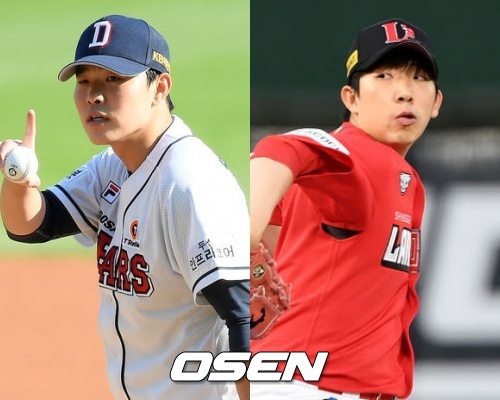 [사진] 최원준(좌)과 오원석