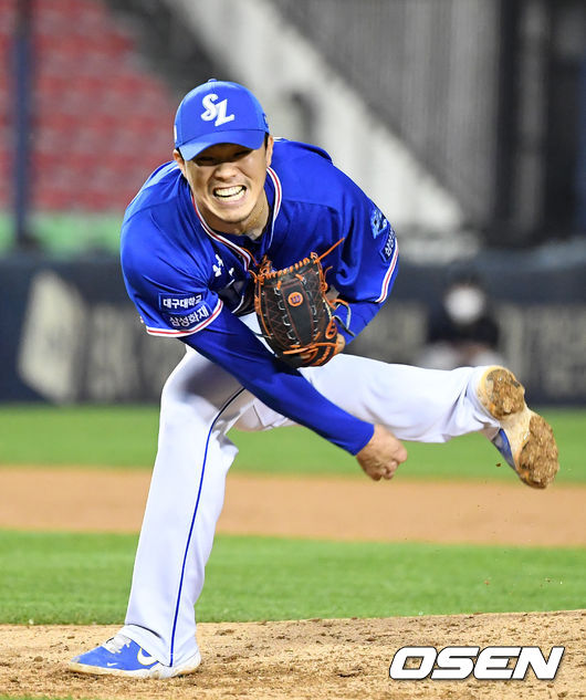 6회말 삼성 장필준이 역투하고 있다. /jpnews@osen.co.kr