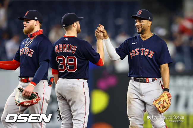 [사진] 보스턴이 7일(한국시간) 양키스 원정에서 승리를 거뒀다. ⓒGettyimages(무단전재 및 재배포 금지)