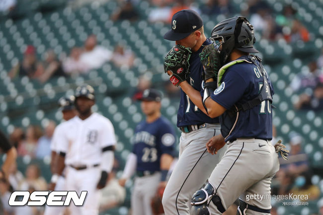 [사진] 시애틀 플렉센인 10일(한국시간) 디트로이트전에서 6이닝 3실점 투구를 했다. ⓒGettyimages(무단전재 및 재배포 금지)