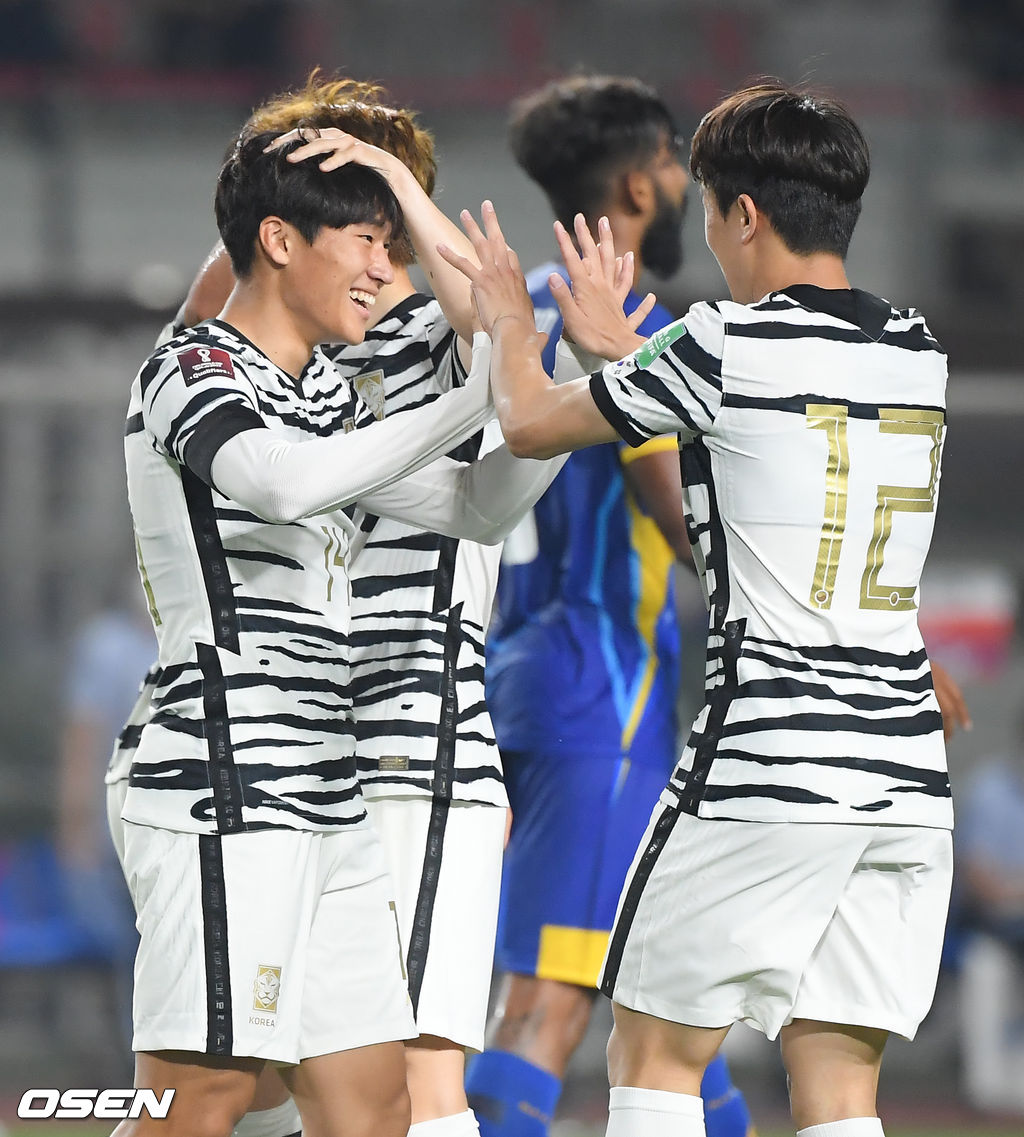 후반 정상빈이 추가골을 넣고 미소 짓고 있다. 21.06.09 / soul1014@osen.co.kr