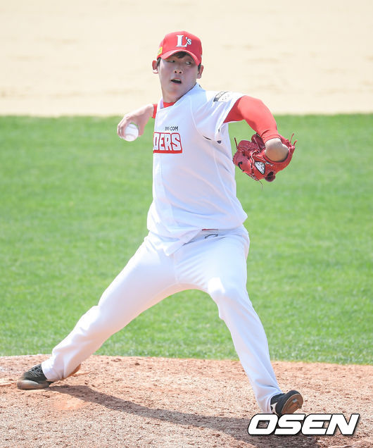 SSG 2군 마무리 투수 조요한이 역투하고 있다. / soul1014@osen.co.kr