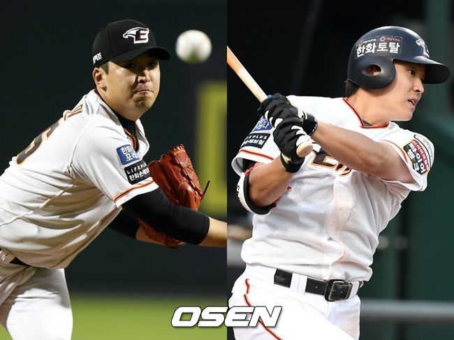 [사진] 한화 이글스 강재민(왼쪽), 정은원. / OSEN DB