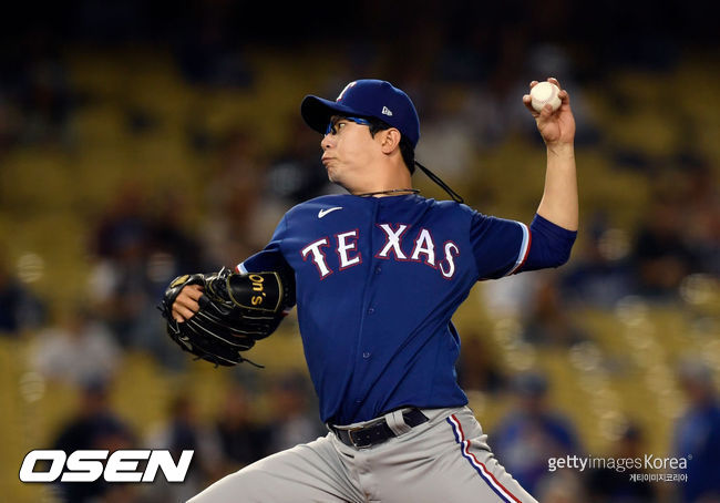 [사진] 텍사스의 양현종. ⓒGettyimages(무단전재 및 재배포 금지)