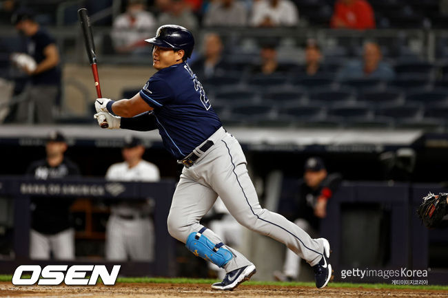 [사진] 탬파베이 최지만이 18일(한국시간) 시애틀전에서 4타수 1안타를 기록했다. ⓒGettyimages(무단전재 및 재배포 금지)