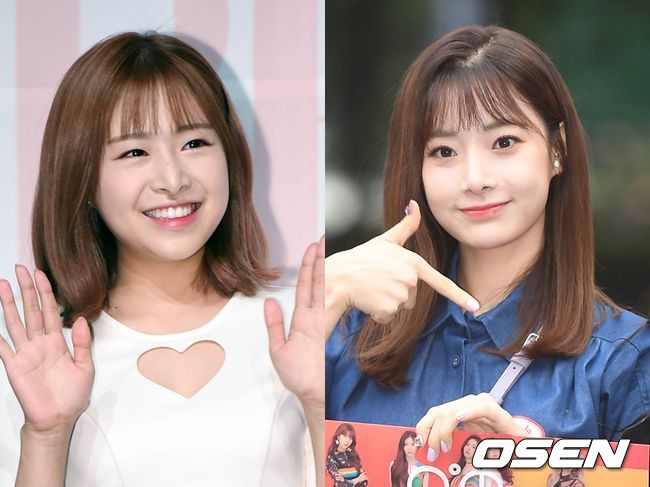 에이프릴 채원(왼쪽)이 이현주 괴롭힘은 없었다고 밝혔다. OSEN DB