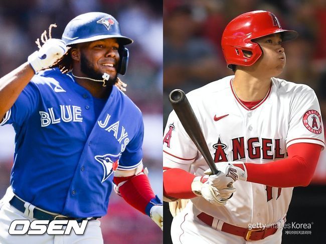 [사진] 토론토 블루제이스 블라디미르 게레로 주니어(왼쪽), LA 에인절스 오타니 쇼헤이. ⓒGettyimages(무단전재 및 재배포 금지)