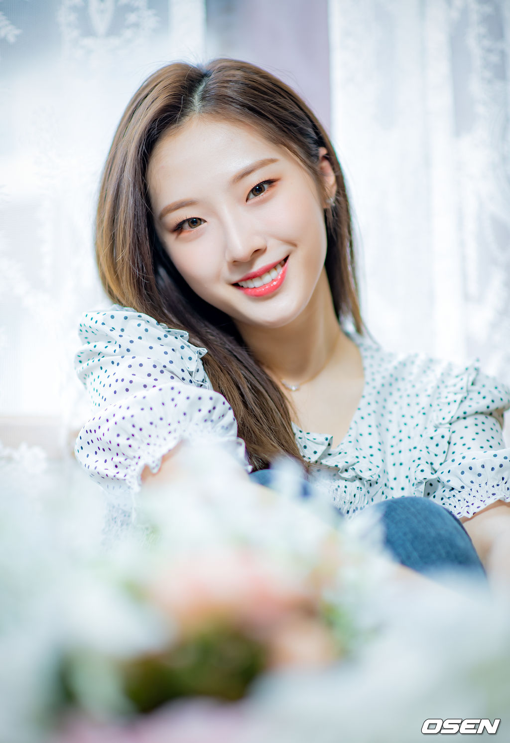 이달의 소녀 하슬이 녹화에 앞서 사진 촬영을 위해 포즈를 취하고 있다./ rumi@osen.co.kr