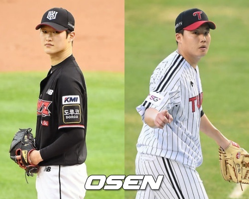 [사진] 배제성(좌)과 임찬규