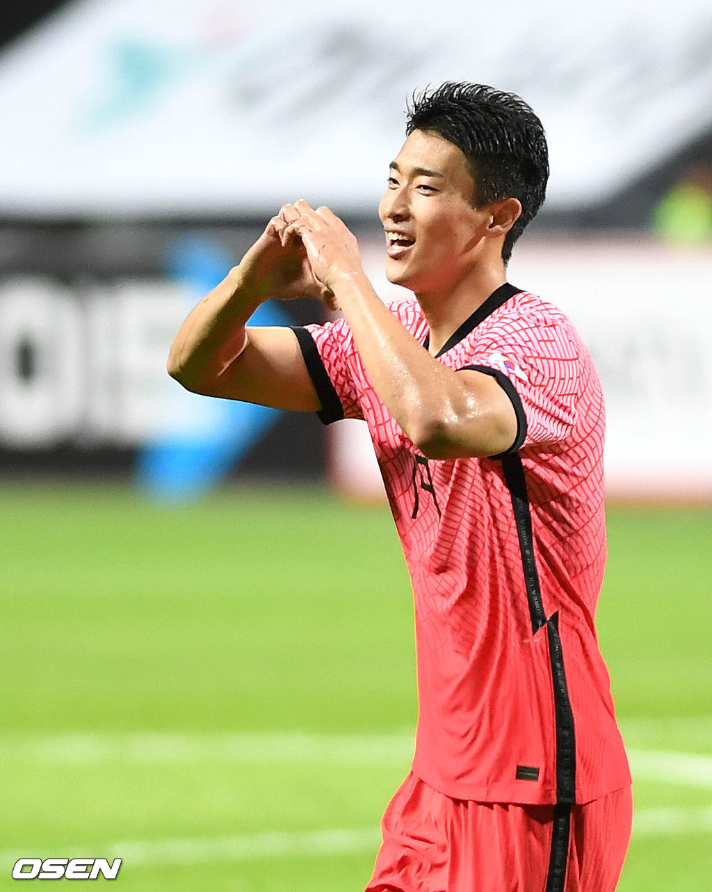 후반 대한민국 조규성이 팀의 세번째 골을 성공시키고 세리머니를 펼치고 있다. 2021.06.12 /sunday@osen.co.kr