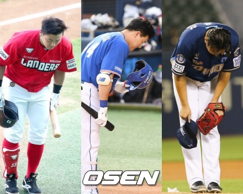 [사진] 좌측부터 최주환-오재일-이용찬