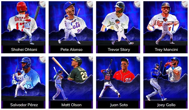 [사진] 21 홈런 더비 출전 선수. <mlb.com  캡처>