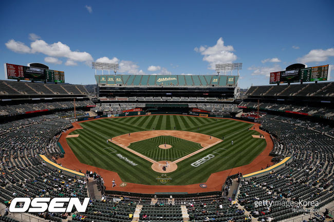 [사진] 오클랜드 어슬레틱스의 홈구장인 콜리세움.  ⓒGettyimages(무단전재 및 재배포 금지)