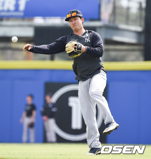 박효준이 수비훈련을 하고 있다. / soul1014@osen.co.kr