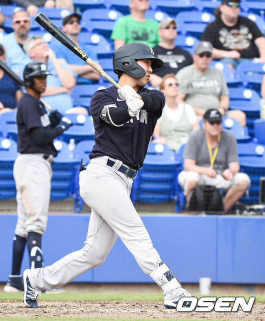 9회초 양키스 박효준이 파울을 날리고 있다. / soul1014@osen.co.kr