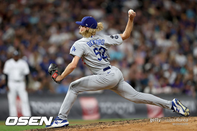 [사진] 다저스는 2011년 7월 19일(한국시간) 미국 콜로라도 덴버 쿠어스 필드에서 열린 ‘2021 메이저리그’ 콜로라도 로키스와 원정 경기에서 연장 10회 접전 끝에 5-6으로 패했다.ⓒGettyimages(무단전재 및 재배포 금지)