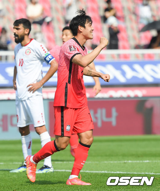 후반 송민규가 동점골을 넣고 기뻐하고 있다. 21.06.13 / soul1014@osen.co.kr