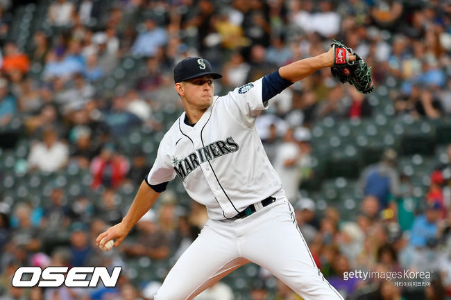 [사진] 시애틀 크리스 플렉센은 2021년 7월 23일(한국시간) 시즌 10승 달성에 실패했다. ⓒGettyimages(무단전재 및 재배포 금지)