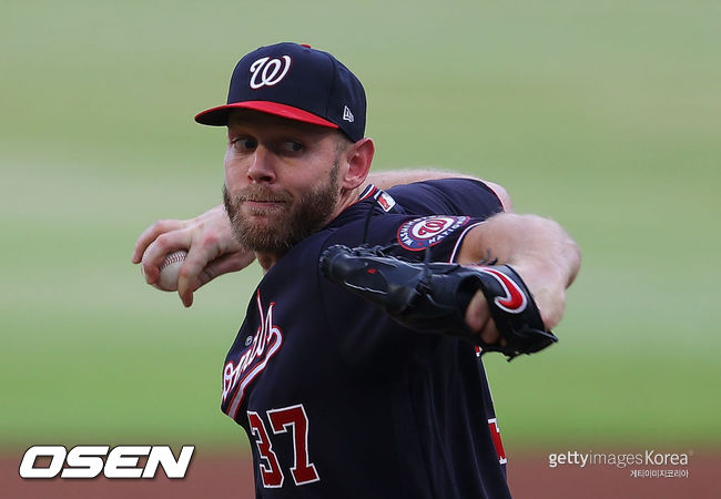 [사진] 워싱턴 내셔널즈의 스티븐 스트라스버그. ⓒGettyimages(무단전재 및 재배포 금지)
