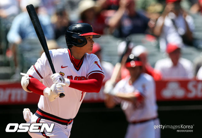 [사진] 오타니는 2021년 8월 2일(한국시간) 오클랜드전에서 4타수 무안타로 침묵했다. ⓒGettyimages(무단전재 및 재배포 금지)