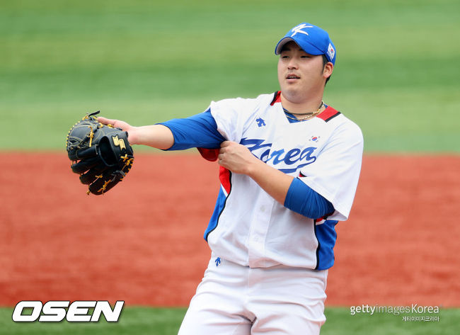 [사진] 김민우는 2021년 8월 2일 일본 카나가와현 요코하마 스타디움에서 열린 ‘2020 도쿄 올림픽’ 야구 녹아웃 스테이지 2라운드 이스라엘과 경기에서 선발 등판해 4⅓이닝 동안 볼넷 한 개만 내주고 2피안타 1탈삼진 1실점  호투를 했다. ⓒGettyimages(무단전재 및 재배포 금지)