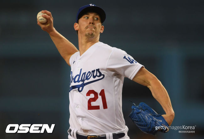 [사진] 다저스는 2021년 8월 4일(한국시간) 미국 캘리포니아주 로스앤젤러스 다저 스타디움에서 열린 ‘2021 휴스턴 애스트로스와 홈경기에서 0-3으로 패했다. ⓒGettyimages(무단전재 및 재배포 금지)