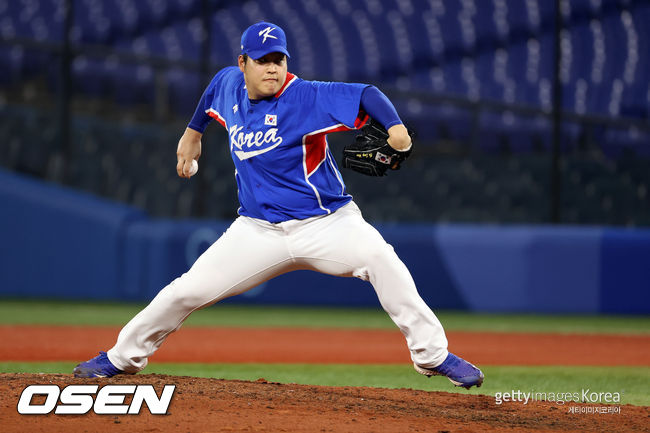 [사진] 한국 대표팀 조상우. 21.08.04 ⓒGettyimages(무단전재 및 재배포 금지)