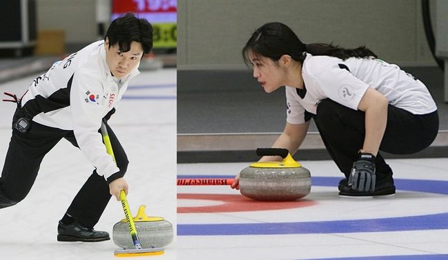 [사진]장영서-정병진 /대한컬링연맹 제공
