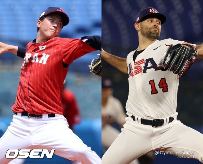 [사진] 일본 모리시타 마사토(왼쪽), 미국 닉 마르티네스. ⓒGettyimages(무단전재 및 재배포 금지)