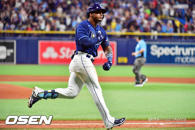[사진] 탬파베이는 2021년 8월 13일(한국시간) 보스턴을 8-1로 꺾었다. ⓒGettyimages(무단전재 및 재배포 금지)