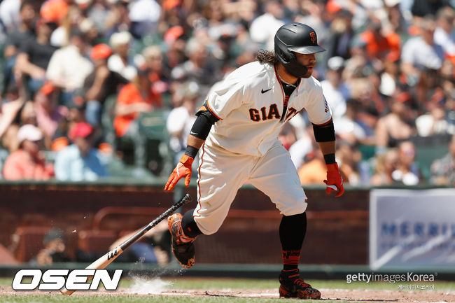 [사진] 샌프란시스코 자이언츠 브랜든 크로포드. ⓒGettyimages(무단전재 및 재배포 금지)
