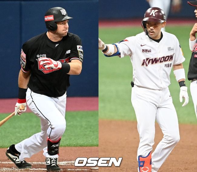 [사진] KT 위즈 호잉(왼쪽), 키움 히어로즈 이용규. /OSEN DB