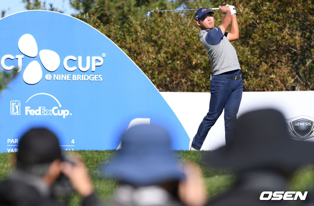 2018년 제주 '더 CJ컵 @ 나인브릿지'에 출전한 김시우의 경기 장면. 