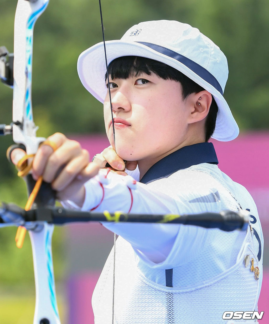 양궁 안산이 활시위를 당기고 있다. 2021.06.28 /sunday@osen.co.kr