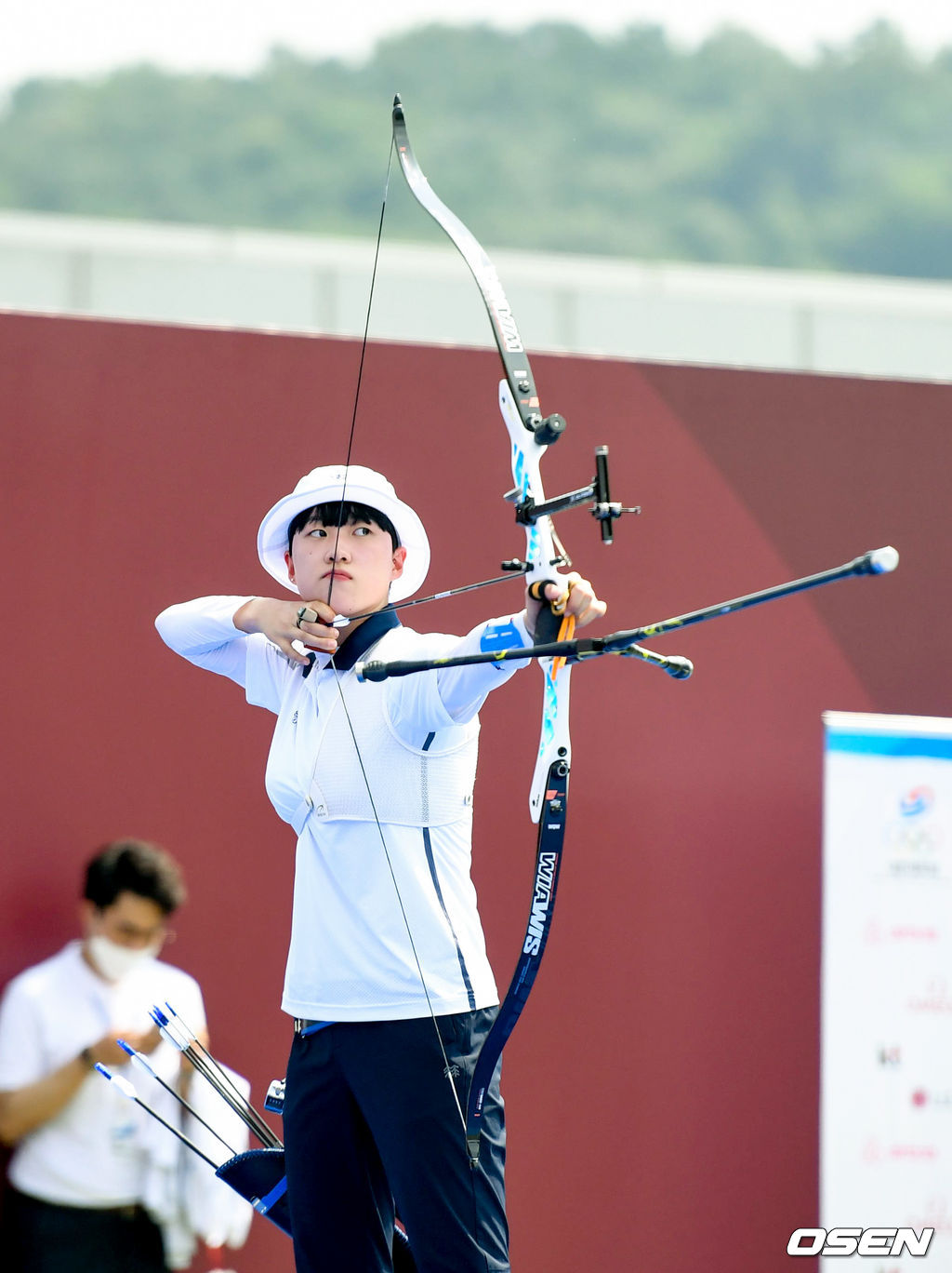 양궁 안산이 활시위를 당기고 있다. 2021.06.28 /sunday@osen.co.kr