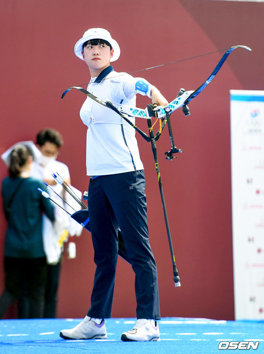 양궁 안산이 활시위를 당기고 있다. 2021.06.28 /sunday@osen.co.kr