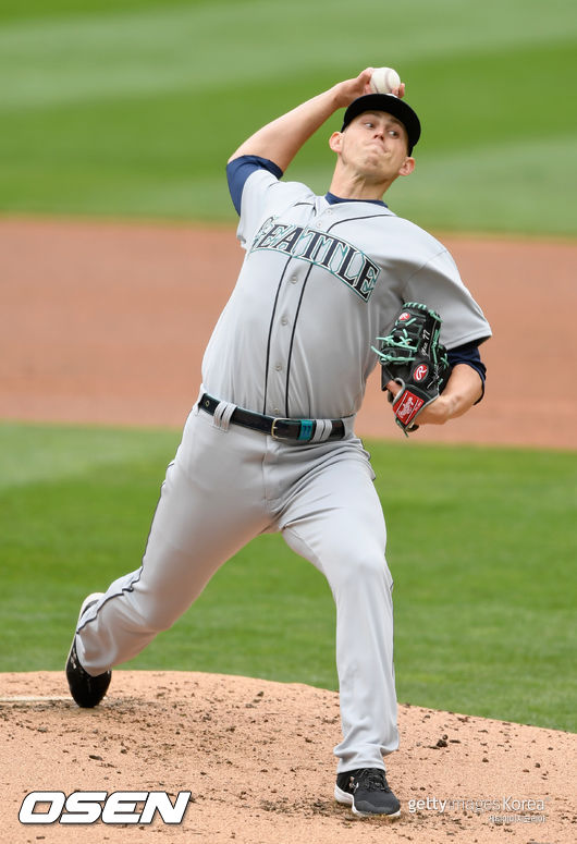 [사진] 플렉센은 2021년 8월 20일(한국시간) 미국 텍사스주 알링턴 글로브 라이프 필드에서 열린 ‘2021 메이저리그’ 텍사스 레인저스와 원정 경기에서 선발투수로 마운드에 올라 7이닝 동안 4피안타(1피홈런) 5탈삼진 1볼넷 2실점(1자책점)으로 호투했다. ⓒGettyimages(무단전재 및 재배포 금지)