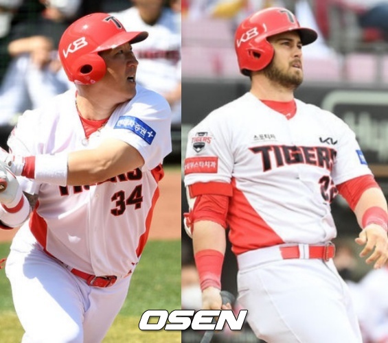 최형우와 프레스턴 터커./OSEN DB