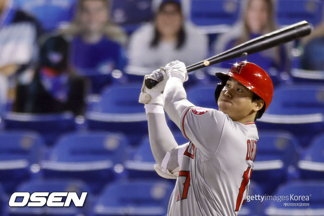 [사진] 오타니는 2021년 8월 20일(한국시간) 미국 미시간주 디트로이트 코메리카 파크에서 열린 ‘2021 메이저리그’ 디트로이트 타이거즈와 원정 경기에서 1번 지명타자로 선발 출장해 3타수 2안타 1타점 2볼넷을 기록했다.  ⓒGettyimages(무단전재 및 재배포 금지)