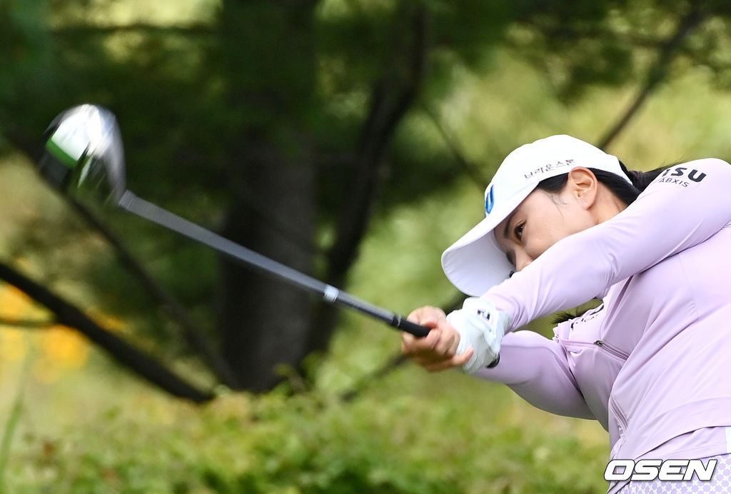 1번홀 박희영이 티샷을 하고 있다. 2021.08.20 /jpnews@osen.co.kr