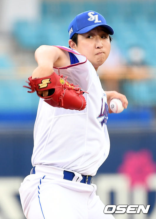 1회초 삼성 선발 최채흥이 마운드에 올라 힘차게 공을 뿌리고 있다. 2021.06.23 /ksl0919@osen.co.kr
